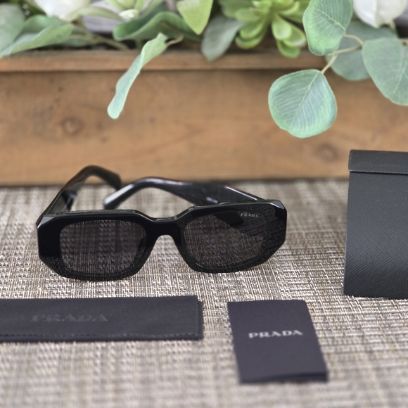 PRADALow Bridge Geometric Women's Sunglasses, PR A12SF - Picture 1 of 8